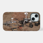 Drie generaties Marsrovers. iPhone 15 Case (Achterkant horizontaal)
