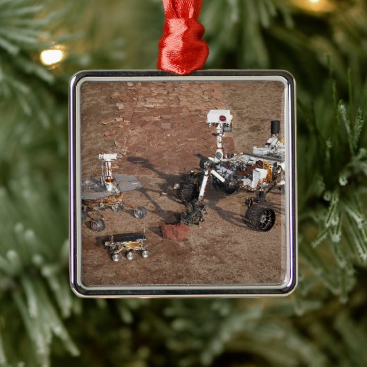 Drie generaties Marsrovers. Metalen Ornament (Boom)