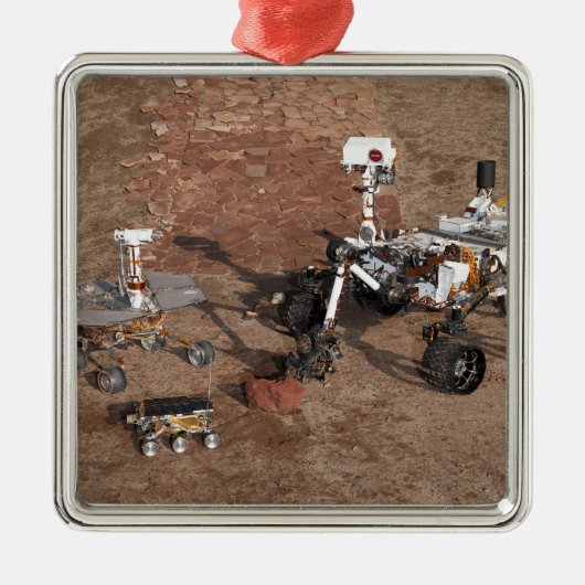 Drie generaties Marsrovers. Metalen Ornament (Voorkant)