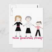 Drie generaties sterk briefkaart (Voorkant / Achterkant)