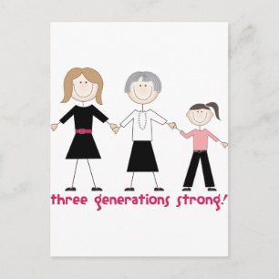 Drie generaties sterk briefkaart