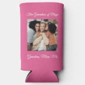 Drie generaties van liefde Oma, mama, ik foto Seltzer Blikjeskoeler (Voorkant)