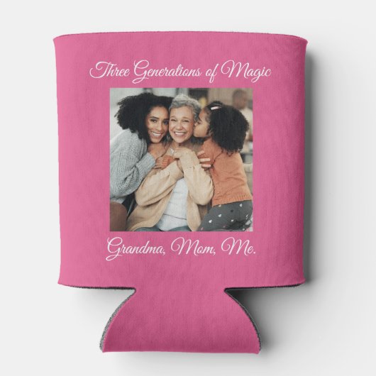 Drie generaties van liefde oma, moeder, mij Foto Blikjeskoeler (Achterkant)