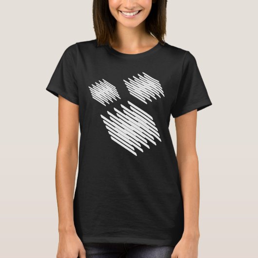Drie geometrische vierkanten ontwerp t-shirt (Voorkant)
