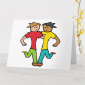 Drie gerangschikte razen kaart (Gele Bloem)