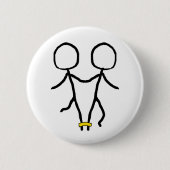 Drie gerangschikte razen ronde button 5,7 cm (Voorkant)