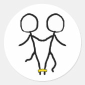 Drie gerangschikte razen ronde sticker (Voorkant)