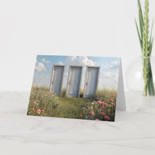 Drie gesloten deuren om aan je te denken kaart