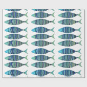 Drie gestreepte vissen cadeaupapier (Vlak)