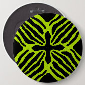 Drie gestripte gifdekkikker ronde button 6,0 cm (Voorkant /achterkant)