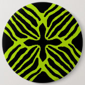 Drie gestripte gifdekkikker ronde button 6,0 cm (Voorkant)