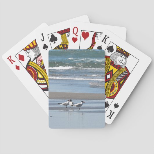 Drie gewone sterns op een zandstrand pokerkaarten (Achterkant)