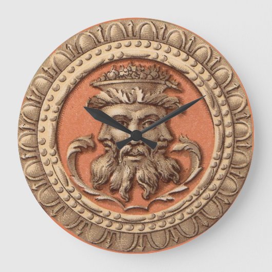 drie gezichten grote klok (Voorkant)