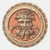 drie gezichten ronde sticker (Voorkant)