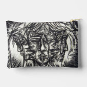 Drie Gezichten Van Metaalziekte Houtskool Tekening Etui (Achterkant)