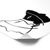 drie gezichten zwarte witte gemini foto afdruk (Hoek)