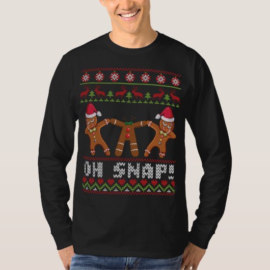 Drie Gingerbreads Break Head Dabbing Samen Oh T-shirt (Voorkant)