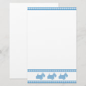 Drie Gingham Scottie Dogs Briefpapier (Voorkant / Achterkant)