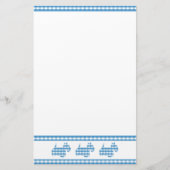 Drie Gingham Scottie Dogs Briefpapier (Voorkant)