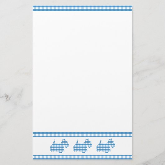 Drie Gingham Scottie Dogs Briefpapier (Voorkant)