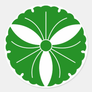 Drie ginkgo bladeren klassieke ronde sticker