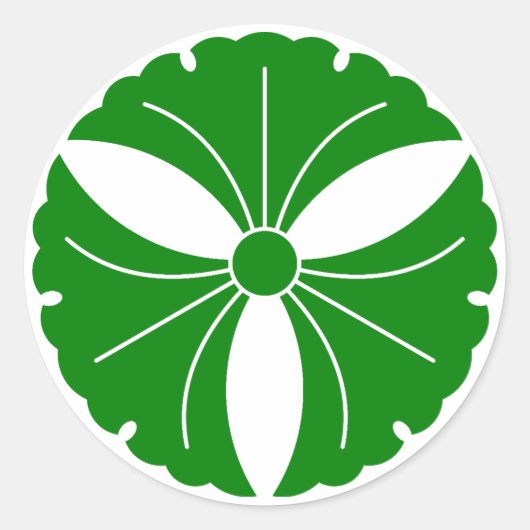 Drie ginkgo bladeren klassieke ronde sticker (Voorkant)