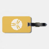 Drie ginkgo-bladeren met zwaarden bagagelabel (Achterkant horizontaal)