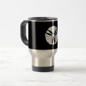 Drie ginkgo-bladeren met zwaarden reisbeker (Voorkant links)