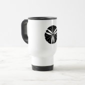 Drie ginkgo-bladeren met zwaarden reisbeker (Voorkant links)