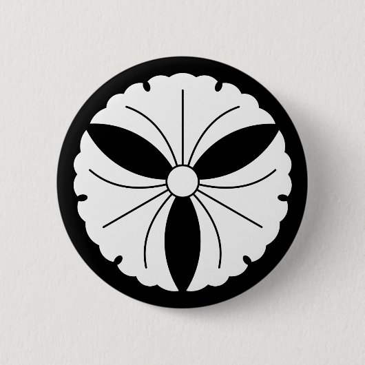Drie ginkgo bladeren ronde button 5,7 cm (Voorkant)