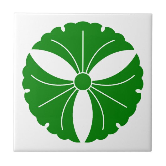 Drie ginkgo bladeren tegeltje (Voorkant)