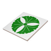 Drie ginkgo bladeren tegeltje (Zijkant)