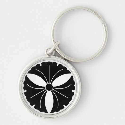 Drie ginkobladeren sleutelhanger (Voorkant)