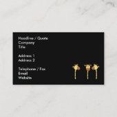 Drie Giraffe Cartoon. Visitekaartje (Achterkant)