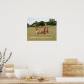 Drie Giraffe op Fossil Rim Poster (Keuken)