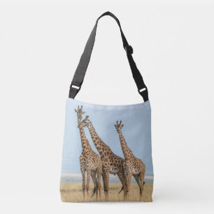 Drie giraffen in pose crossbody tas