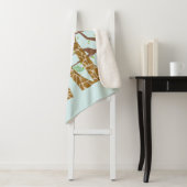 Drie giraffen in zonnebril sherpa deken (In situ)