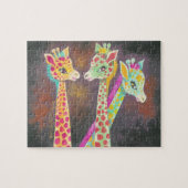 Drie giraffen legpuzzel (Horizontaal)