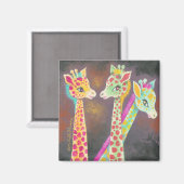 Drie giraffen magneet (Voorkant / Achterkant)