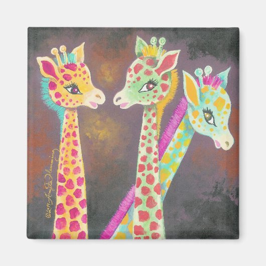 Drie giraffen magneet (Voorkant)