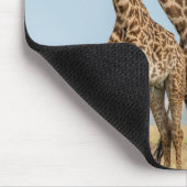 Drie giraffen poseren muismat (Hoek)
