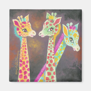 Drie Giraffes Magneet