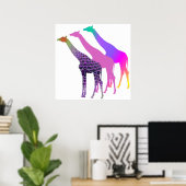 Drie Giraffes Ontwerp 4 Poster (Thuiskantoor)
