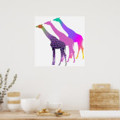 Drie Giraffes Ontwerp 4 Poster (Keuken)