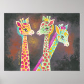 Drie Giraffes Poster (Voorkant)