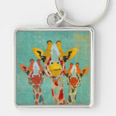 Drie Giraffes Sleutelhanger (Voorkant)