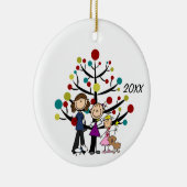 Drie GIrls, Twee Dogs Holiday Ornament (Rechts)