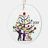 Drie GIrls, Twee Dogs Holiday Ornament (Links)