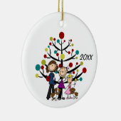 Drie GIrls, Twee Dogs Holiday Ornament (Rechts)