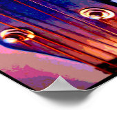 Drie gitaarkoppen Musicians Music Lovers Artsy Poster (Hoek)